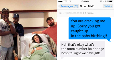 Family Mistakenly Texts Baby News To Strangers, They Pay Them A Visit And Bring Gifts For The Baby